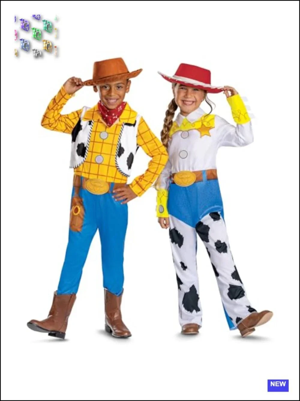 Woody Costume for Kids Official Toy Story 5 Halloween Jumpsuit Hat Kerchief